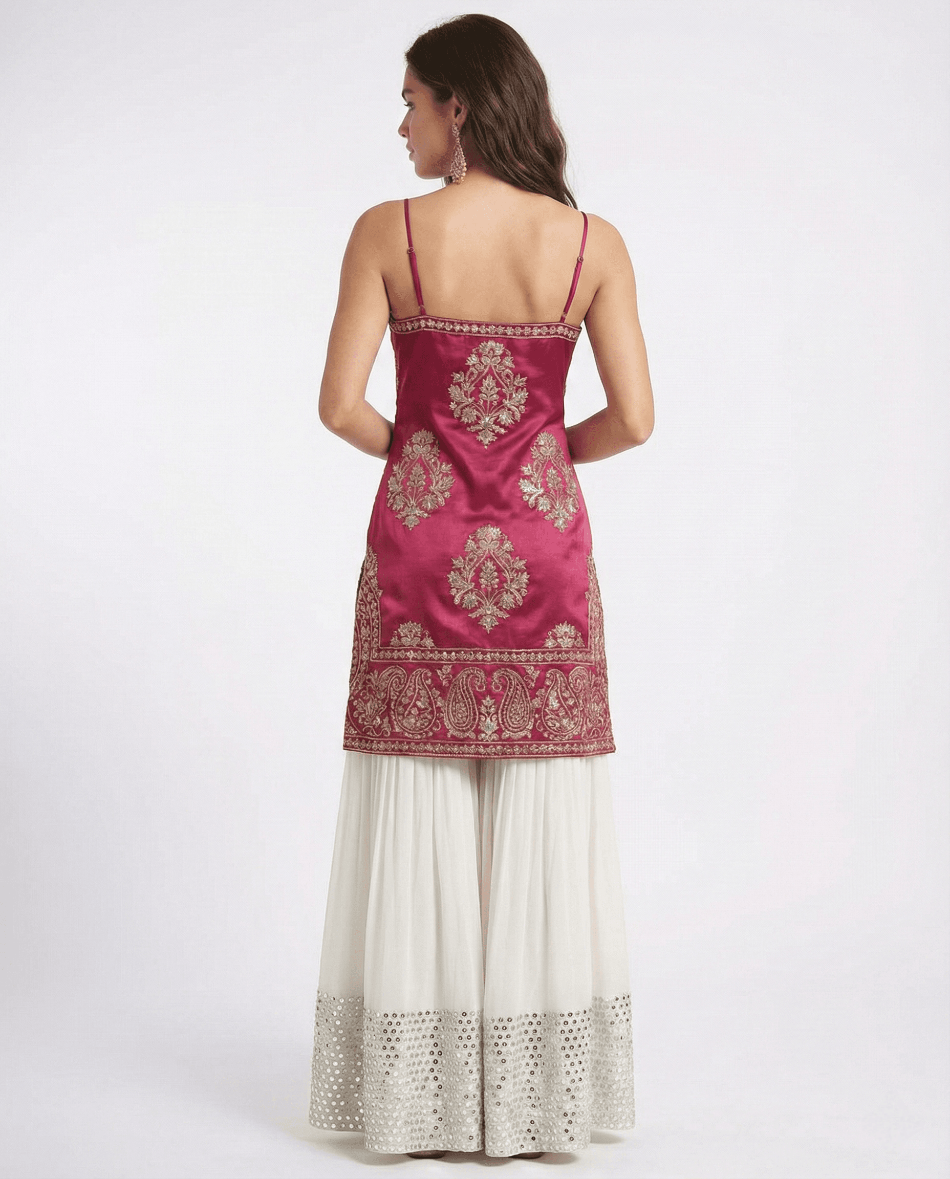 Ivory Regal Texture Kurta Set view 4