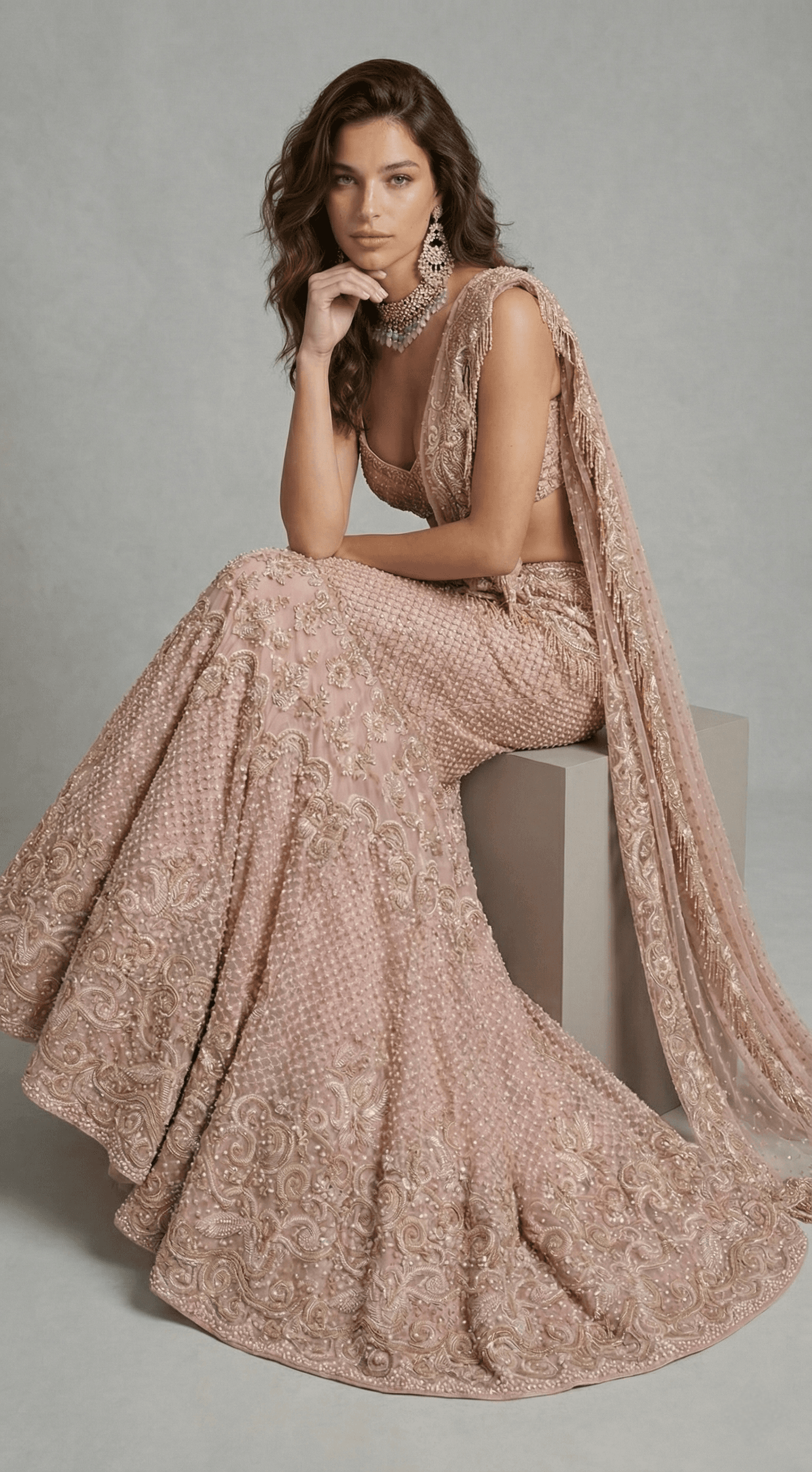 Blush Maharani Couture Lehenga view 6